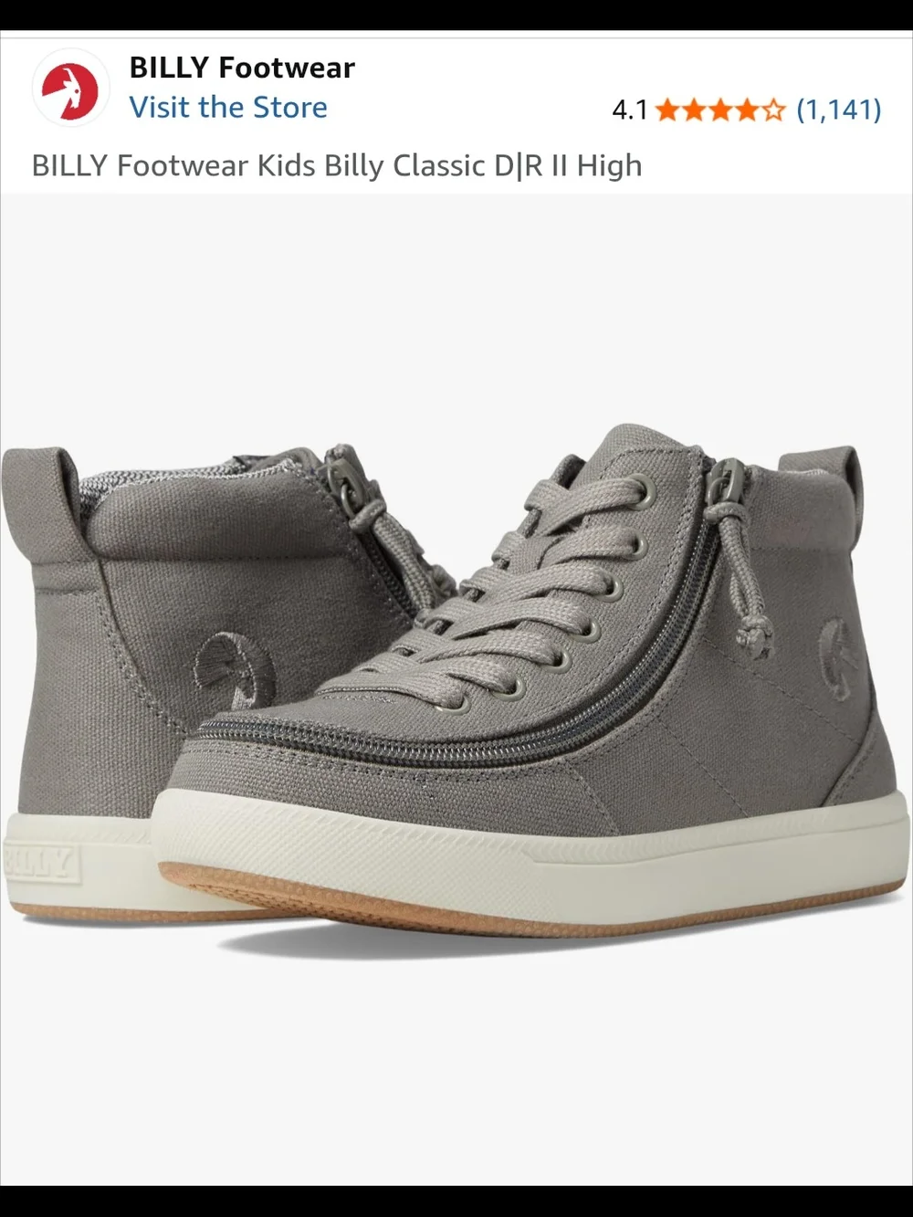 Brand New!! BILLY Classic Dr High II (Toddler) - Size 7X-Wide Toddler, Dark Grey